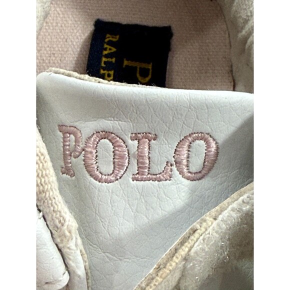 Polo Ralph Lauren Baby Crib Shoes Girls Vintage Box White Pink Size 4 - Picture 16 of 16